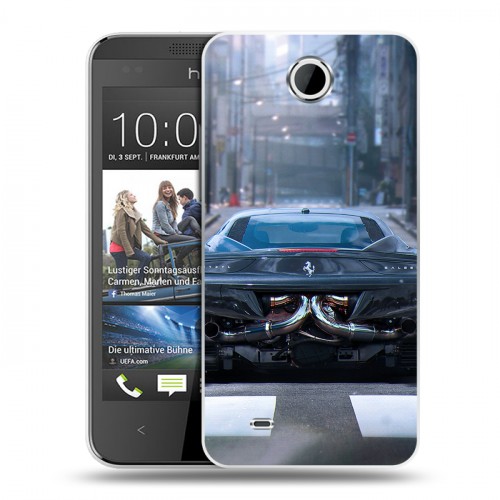 Дизайнерский пластиковый чехол для HTC Desire 300 Ferrari