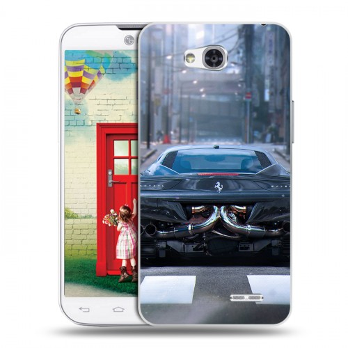 Дизайнерский пластиковый чехол для LG L80 Ferrari