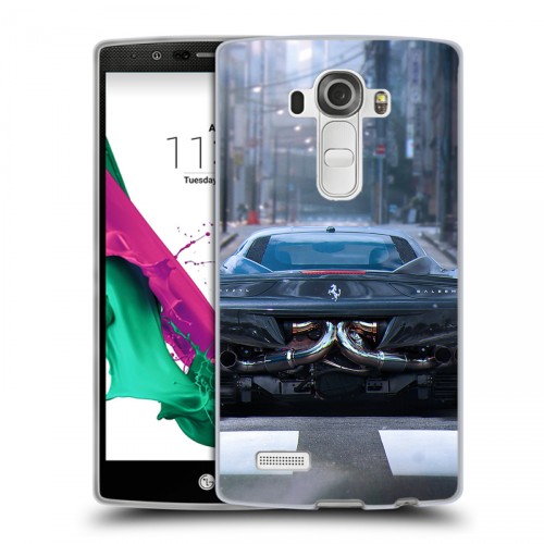 Дизайнерский пластиковый чехол для LG G4 Ferrari