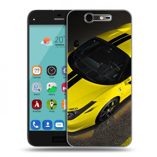 Дизайнерский силиконовый чехол для ZTE Blade S7 Ferrari