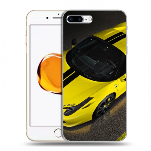 Дизайнерский пластиковый чехол для Iphone 7 Plus / 8 Plus Ferrari