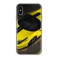 Дизайнерский силиконовый чехол для Iphone x10 Ferrari