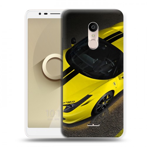 Дизайнерский силиконовый чехол для Alcatel 3C Ferrari