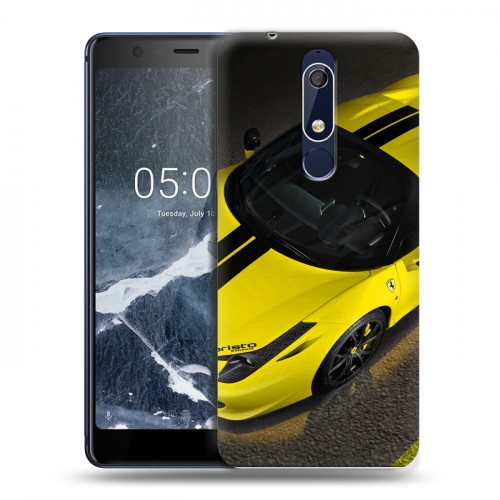 Дизайнерский пластиковый чехол для Nokia 5.1 Ferrari