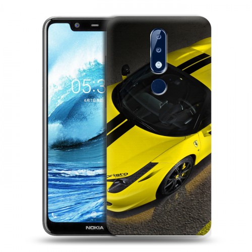 Дизайнерский силиконовый чехол для Nokia 5.1 Plus Ferrari