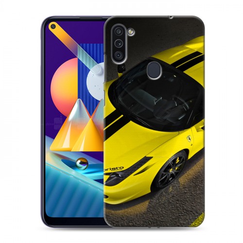 Дизайнерский пластиковый чехол для Samsung Galaxy M11 Ferrari