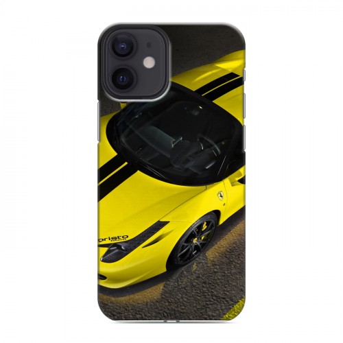 Дизайнерский силиконовый с усиленными углами чехол для Iphone 12 Mini Ferrari