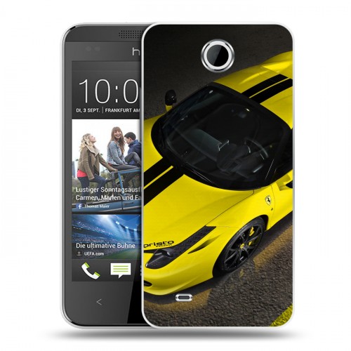 Дизайнерский пластиковый чехол для HTC Desire 300 Ferrari