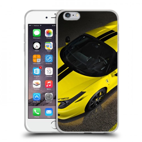 Дизайнерский силиконовый чехол для Iphone 6 Plus/6s Plus Ferrari