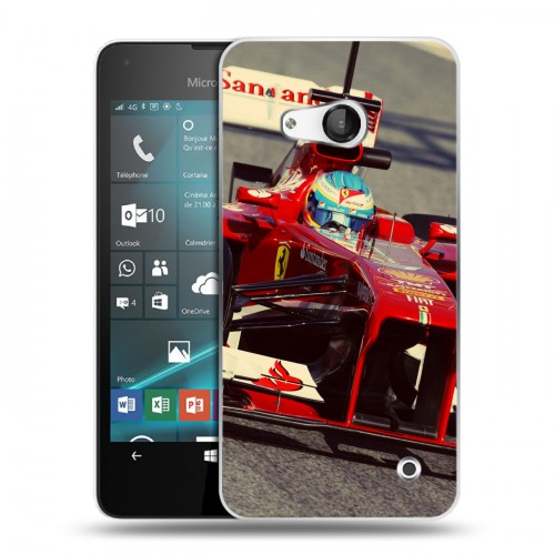 Дизайнерский пластиковый чехол для Microsoft Lumia 550 Ferrari