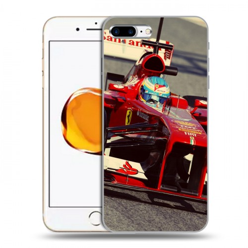 Дизайнерский пластиковый чехол для Iphone 7 Plus / 8 Plus Ferrari