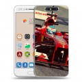 Дизайнерский пластиковый чехол для ZTE Blade V8 Ferrari