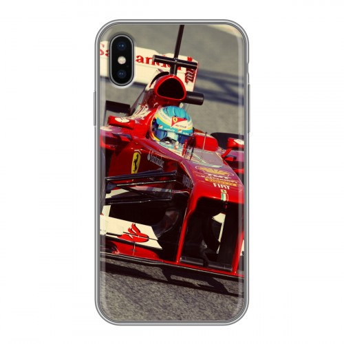 Дизайнерский силиконовый чехол для Iphone x10 Ferrari