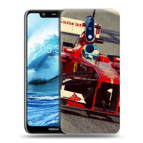 Дизайнерский силиконовый чехол для Nokia 5.1 Plus Ferrari