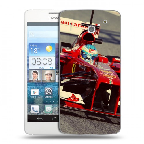 Дизайнерский пластиковый чехол для Huawei Ascend D2 Ferrari