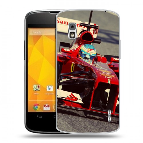 Дизайнерский пластиковый чехол для LG Google Nexus 4 Ferrari