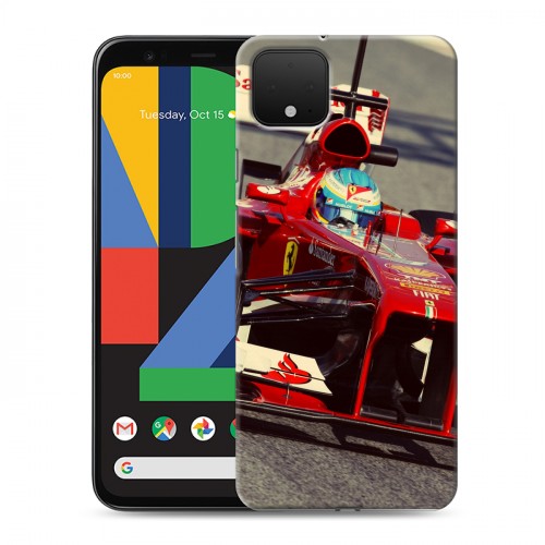 Дизайнерский пластиковый чехол для Google Pixel 4 Ferrari