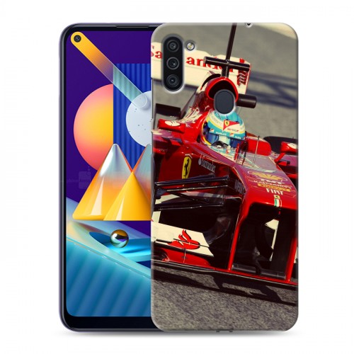 Дизайнерский пластиковый чехол для Samsung Galaxy M11 Ferrari