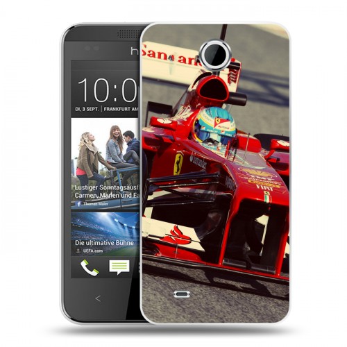 Дизайнерский пластиковый чехол для HTC Desire 300 Ferrari