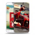 Дизайнерский пластиковый чехол для LG L80 Ferrari