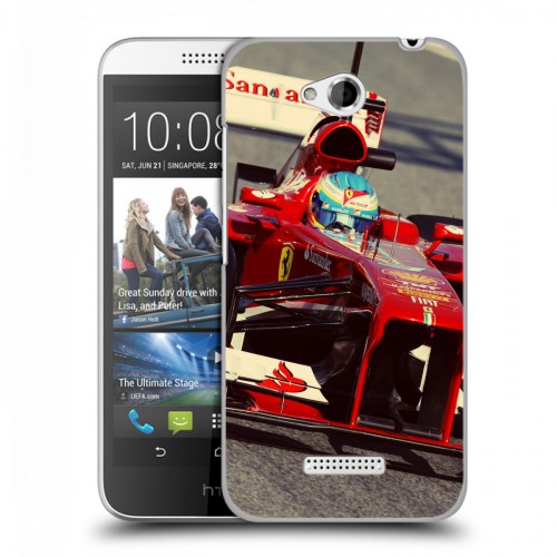 Дизайнерский пластиковый чехол для HTC Desire 616 Ferrari