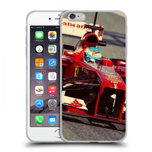 Дизайнерский силиконовый чехол для Iphone 6 Plus/6s Plus Ferrari