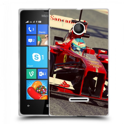 Дизайнерский пластиковый чехол для Microsoft Lumia 435 Ferrari