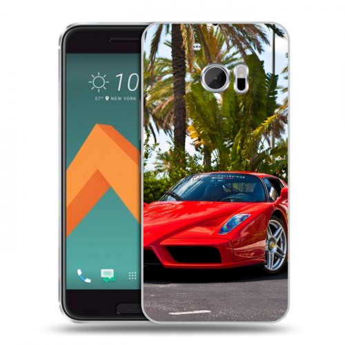 Дизайнерский пластиковый чехол для HTC 10 Ferrari