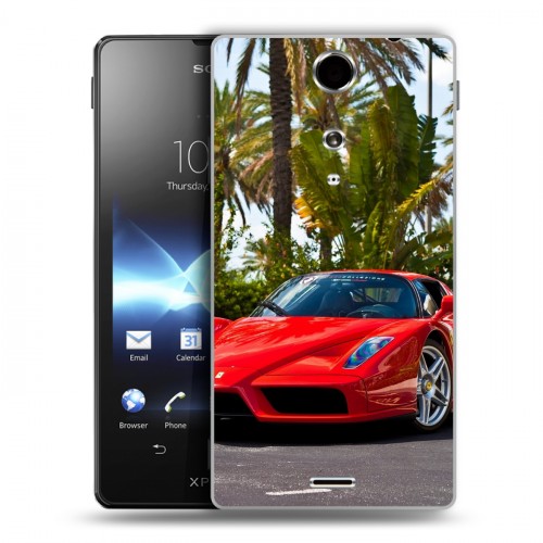 Дизайнерский пластиковый чехол для Sony Xperia TX Ferrari