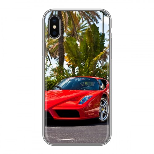 Дизайнерский силиконовый чехол для Iphone x10 Ferrari