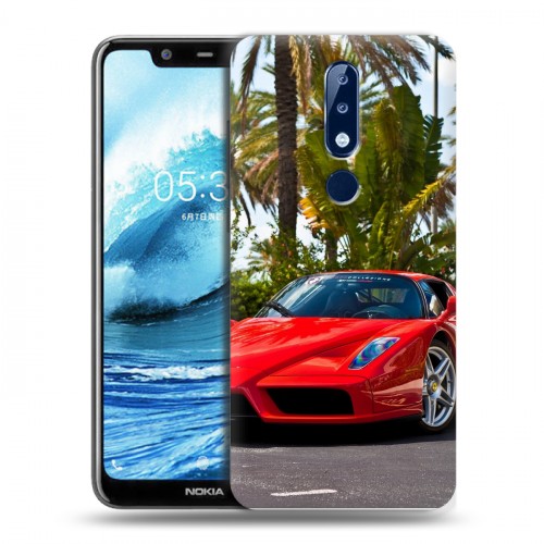 Дизайнерский силиконовый чехол для Nokia 5.1 Plus Ferrari