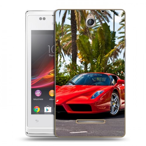 Дизайнерский пластиковый чехол для Sony Xperia E Ferrari