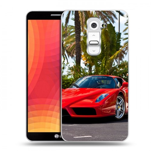 Дизайнерский пластиковый чехол для LG Optimus G2 Ferrari