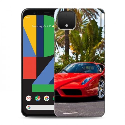 Дизайнерский пластиковый чехол для Google Pixel 4 Ferrari