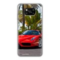 Дизайнерский силиконовый с усиленными углами чехол для Xiaomi Poco X3 Ferrari