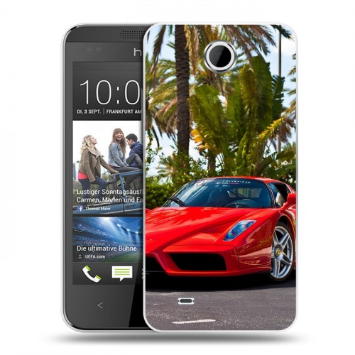 Дизайнерский пластиковый чехол для HTC Desire 300 Ferrari