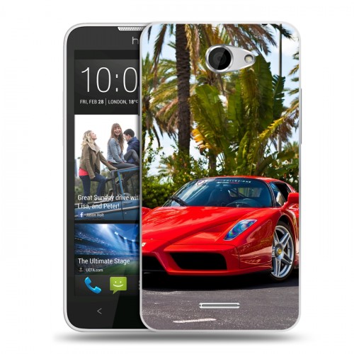 Дизайнерский пластиковый чехол для HTC Desire 516 Ferrari