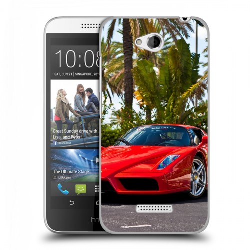 Дизайнерский пластиковый чехол для HTC Desire 616 Ferrari