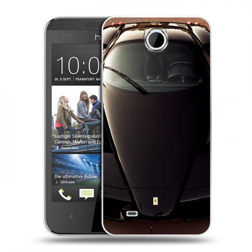 Дизайнерский пластиковый чехол для HTC Desire 300 Ferrari