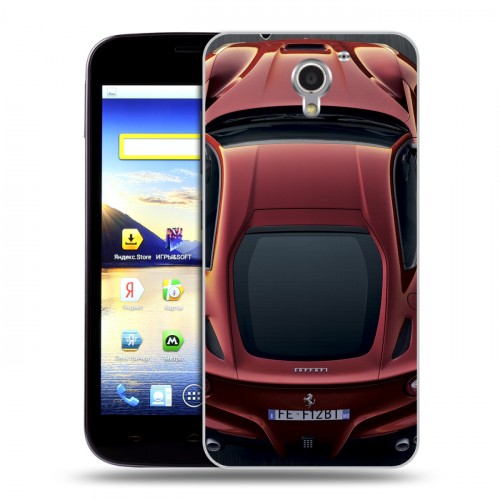 Дизайнерский пластиковый чехол для ZTE Blade A510 Ferrari