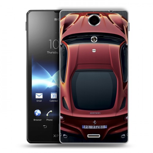 Дизайнерский пластиковый чехол для Sony Xperia TX Ferrari