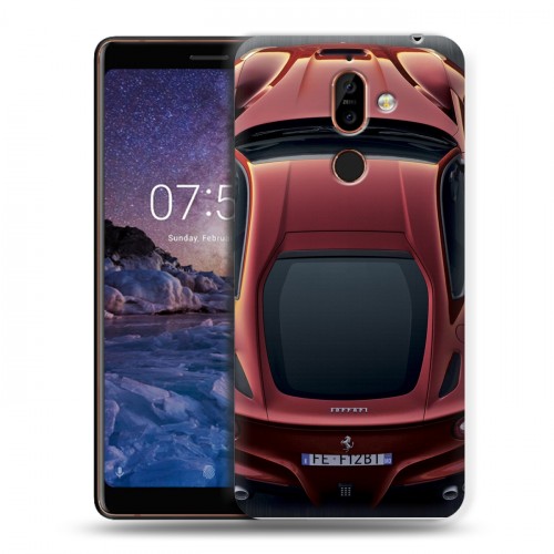 Дизайнерский пластиковый чехол для Nokia 7 Plus Ferrari