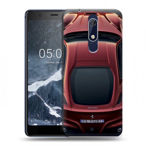 Дизайнерский пластиковый чехол для Nokia 5.1 Ferrari