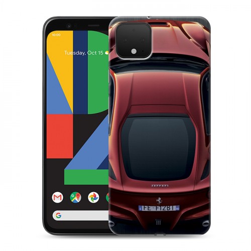 Дизайнерский пластиковый чехол для Google Pixel 4 Ferrari