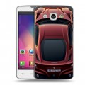 Дизайнерский пластиковый чехол для LG L60 Ferrari