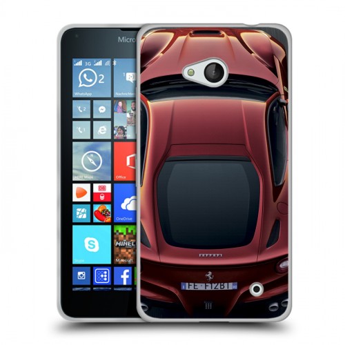 Дизайнерский пластиковый чехол для Microsoft Lumia 640 Ferrari