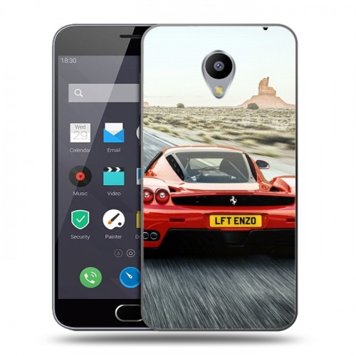 Дизайнерский пластиковый чехол для Meizu M2 Note Ferrari