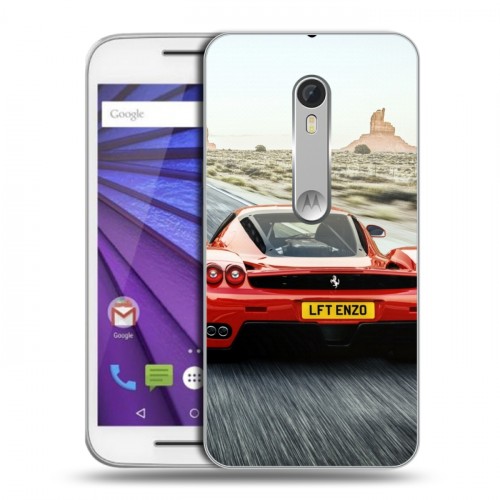 Дизайнерский пластиковый чехол для Lenovo Moto G Ferrari