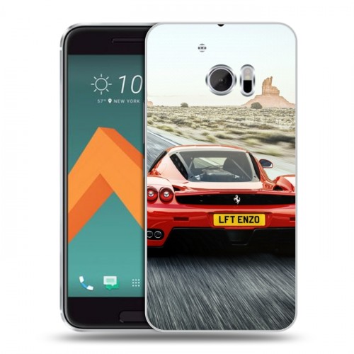 Дизайнерский пластиковый чехол для HTC 10 Ferrari