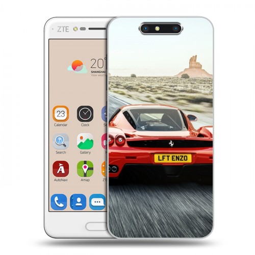 Дизайнерский пластиковый чехол для ZTE Blade V8 Ferrari